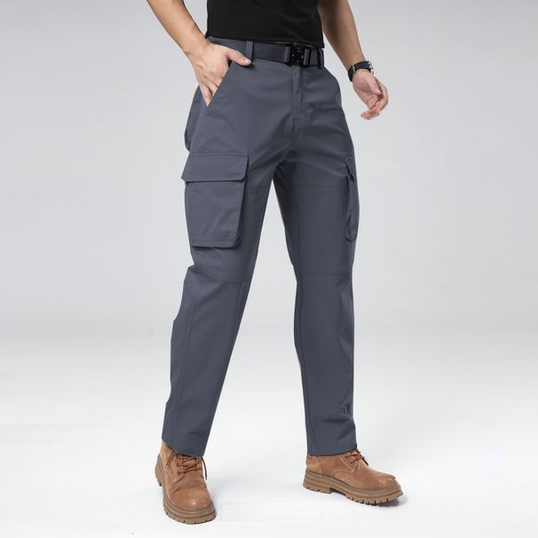 Men's Clothing Men's Heavyweight Relaxed Fit Cargo Pants - Japanese Retro Workwear Joggers With Stretch (Army Green, Black, Grey, Khaki, Navy)_viptrois.com