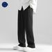 Men's Clothing Loose Straight Floor Length Wide Leg Suit Casual Trousers_viptrois.com