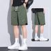 Men's Ice Silk Shorts, Summer Thin, Casual, Loose, Quick-drying Mesh Beach Pants, Worn Over Workwear, Sporty Capri Pants_viptrois.com