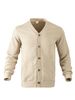 Men's Jacquard Knit Button-Up Cardigan – Slim-Fit Breathable Pullover With Textured Pattern (S-XXXL)_viptrois.com