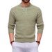 Pure 2025 Pullover Autumn Henley Stand Collar Snowflake Dot Design Men's Sweater Knitwear_viptrois.com
