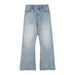Men's Clothing & Archer0603 & American High Street Trendy Brand Washed Distressed Light Blue Slim Fit Flared Casual Jeans For Men_viptrois.com