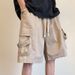 Heavyweight Retro Work Shorts Men's Summer New Ins Trend All Match Large Size Casual Shorts Men_viptrois.com