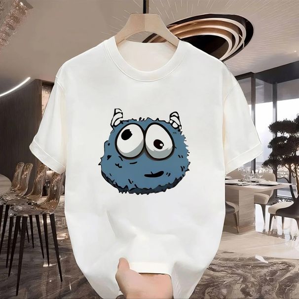 2025 Summer Loose Men And Women Pullover 100% Cotton Short Sleeve T-shirt_viptrois.com