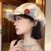 Cotton And Linen Octagonal Hat, Summer Colorful Felt Button Painter Hat, Asymmetrical Cloud Beret_viptrois.com