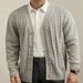 Men's Clothing Version Of Autumn New Style Knitted Sweater Men's Sweater Fashion Knitted Cardigan Casual Jacket Outerwear_viptrois.com