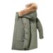 Men's Clothing Men's Long Down Jacket With Fur Hood, Winter Warm Thickened Parka Coat, Loose Fit Casual Overcoat For Youth_viptrois.com