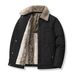 Turned Collar Removable Hat Men's Thickened Cotton-padded Clothes Business Casual Warm_viptrois.com