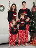 Christmas Santa hat alphabet Snowflake Christmas family suit printed home dress pajamas_viptrois.com