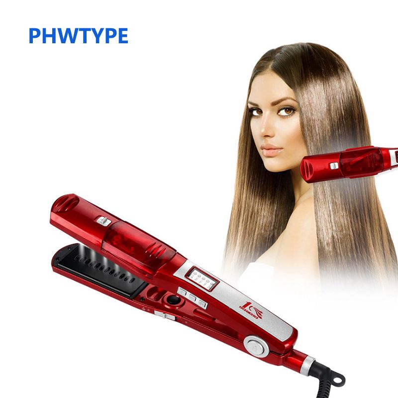 Steam Hair Straightener & Curler, Steam - Powered Hair Care & Hydration, Straightening Plate For Sleek Hair, Electric Hair Straightener_viptrois.com
