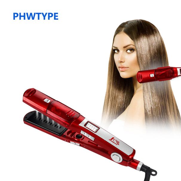 Steam Hair Straightener & Curler, Steam - Powered Hair Care & Hydration, Straightening Plate For Sleek Hair, Electric Hair Straightener_viptrois.com