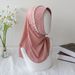 Women's Hijab beaded headgear solid color headband comfortable scarf shawl_viptrois.com