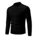 Autumn Winter Men's Half Turtleneck Slim Solid Color Fashion Sweater Top_viptrois.com