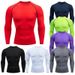 Men's Clothing of men's fitness clothing sports tight long sleeve quick-drying breathable stretch running T-shirt compression cycling clothing_viptrois.com