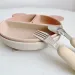 Baby Silicone Tableware Set Children Utensil Stainless Steel Toddler Dinnerware Cutlery Cartoon Infant Food Feeding Spoon Fork_viptrois.com