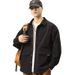 Vintage-Inspired Work Shirt For Men - Long Sleeve Loose Fit Casual Jacket In Cotton Blend (Dark Gray, Khaki, Army Green, Black) - Sizes M To 3XL_viptrois.com