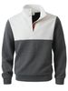 Men’s Color-Block Quarter-Zip Sweatshirt – Thermal Lined Polyester Pullover (Windproof, 4 Colorways, S-XXXL)_viptrois.com