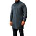 Ethnic Style Solid Color Embroidered Stand Collar Muslim Men's Party Casual Suit_viptrois.com