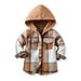 kid's clothing Unisexe hooded plaid shirt for men and women Spring and autumn street fashion wear with CuHK children's casual short jacket_viptrois.com