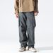Men's Utility Cargo Jeans – Oversized Washed Denim Pants With Multi-Pockets, Streetwear Baggy Trousers For Urban Style (Black/Gray), S-2XL_viptrois.com