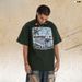 American High Street West Coast Print Short-sleeve For Men, Loose Fit Half-sleeve T-shirt_viptrois.com