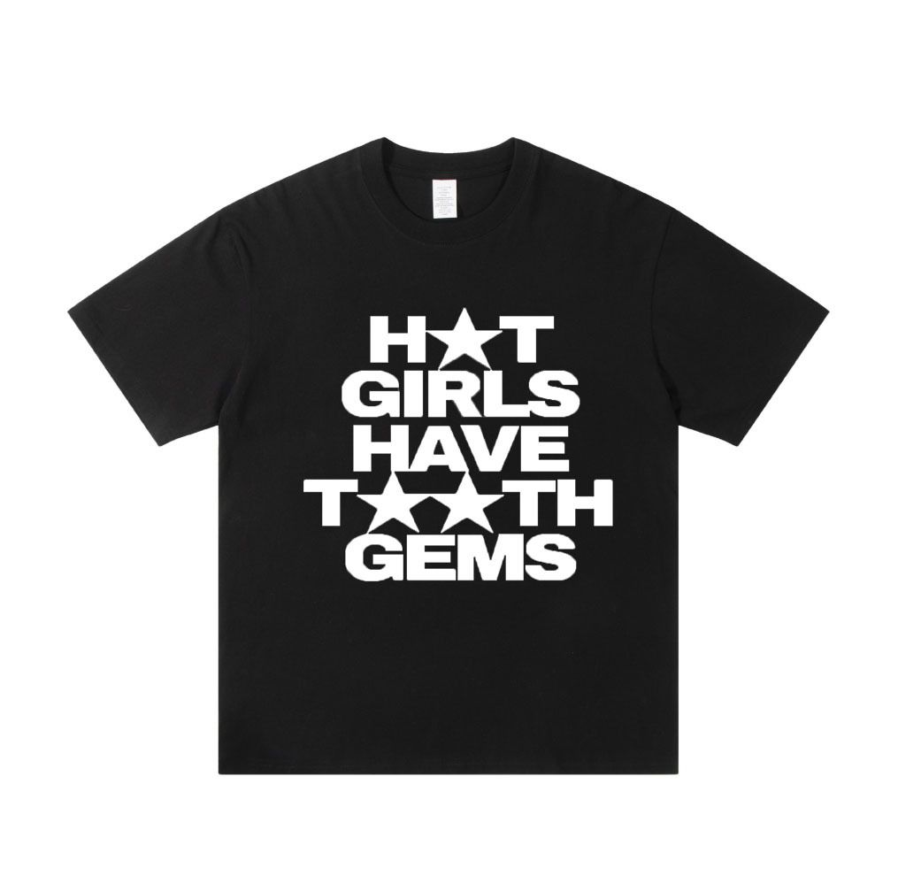Men's 230G 100% Cotton T Shirt With English Slogan Print Logo Trendy Pullover_viptrois.com
