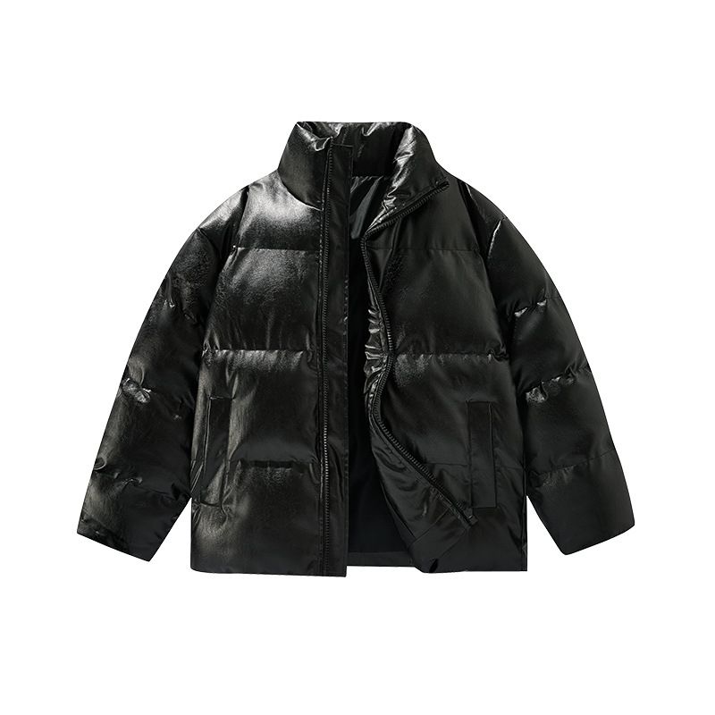 Men's Detachable Hood PU Leather Jacket – Oversized Streetwear Coat With Quilted Lining (M-3XL, Black/Charcoal/Deep Khaki)_viptrois.com