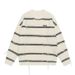 American Style Lazy Color-Block Striped Knit Unisex Autumn Winter Trendy Loose Versatile Tassel Couple Sweater_viptrois.com