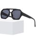 Men's Sunglasses New Double Beam Irregular Large Frame Sunglasses Polygonal Fashion Personality Sunglasses Simple Advanced Flat Mirror_viptrois.com