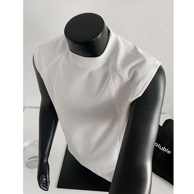 Men's Clothing White Heavy Thread Vest Summer Waistcoat T Shirt Fitness Hurdles Sports Cool Sleeveless T Shirt_viptrois.com