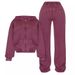 Men's Clothing Fashionable High-Waist Flare Pants & Tube Top Set With 3D Print – Retro Elegance In Black, Green, Pink, Wine Red (XS-XXL)_viptrois.com