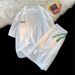 Men's Clothing Love Waffle Suit Men's Summer Loose Hong Kong Style Design Student Shorts Couple Casual Sportswear Two-piece Suit_viptrois.com