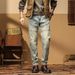 Motorcycle Men Jeans Men Slim Stretch Stitching Cycling Pants Fashion Casual Long Pants_viptrois.com