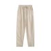 Men's Clothing Summer Cotton And Linen Pants Men's Loose Large Size Elastic Waist Chinese Style New Chinese Style Straight Thin Casual Trousers_viptrois.com
