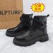 European Warm Series Men's Martin 2025 New Black Leather High-top British Style Motorcycle Work Boots Height Increasing_viptrois.com