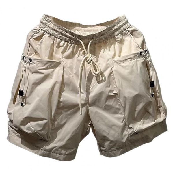 2025 Casual Cargo-Shorts Mann Lose Elastische Taille Kordelzug Mode Shorts Männer 2024 Sommer Große Tasche Weiche Sport Shorts Streetwear_viptrois.com