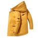 Unisex Winter Work Jacket With Hood – Heavy-Duty Couple's Coat (Black/Beige/Blue/Yellow, M-4XL, Thermal Lined & Windproof)_viptrois.com