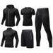 Men's Clothing Men's Yoga Fitness Set Moisture Wicking Yoga Clothes Sports Running Youth 5 Piece Set Optional_viptrois.com