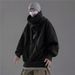 Hooded Sweater Men's Autumn And Winter Turtleneck Loose New Top High Street Style Hip Hop Dark Retro Hong Kong Style_viptrois.com