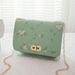 New Fashion Casual Shoulder Handbag Ancient Style Embroidery Color Matching Transparent Mother And Child Lock Chain Small Square Bag_viptrois.com