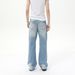 Men's Clothing Korean Style Fashionable Ripped Distressed Whitened Casual All Match Flared Washed Denim Trousers_viptrois.com
