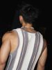 Summer New American Ribbed Vertical Striped Knit Casual Vest For Men High-end Fashion Lazy Style_viptrois.com