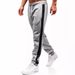 Men's Velvet Track Pants - Slim Fit With Side Stripes (Dark Gray/Black/Red/White, S-3XL)_viptrois.com