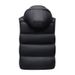 Unisex Winter Padded Vest With Bear Print, Windproof Polyester Fleece, Loose Fit For Teens & Adults_viptrois.com