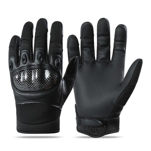 Cycling Gloves Tactical Gloves Outdoor Training Riding Motorcycle Non Slip Wear Resistant Touch Screen PU Men's Long Finger Hard Shell Protection_viptrois.com