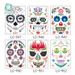 Waterproof Halloween stickers Face masquerade party face stickers Mexican Day of the Dead tattoo stickers_viptrois.com