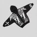 Men's Y2K Millennium Style Distressed Digital Print Hoodie with Cross Loose Sleeves And Zip up for Casual Wear_viptrois.com