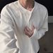 Men's Henley Neck Long Sleeve T-Shirt - Breathable Cotton-Blend Slim Fit Casual Top For Everyday Wear_viptrois.com