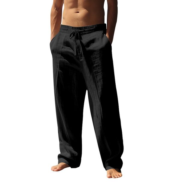 Men's Clothing Summer Men's Breathable Cotton And Linen Trousers Loose Casual Sports Men's Trousers Men_viptrois.com
