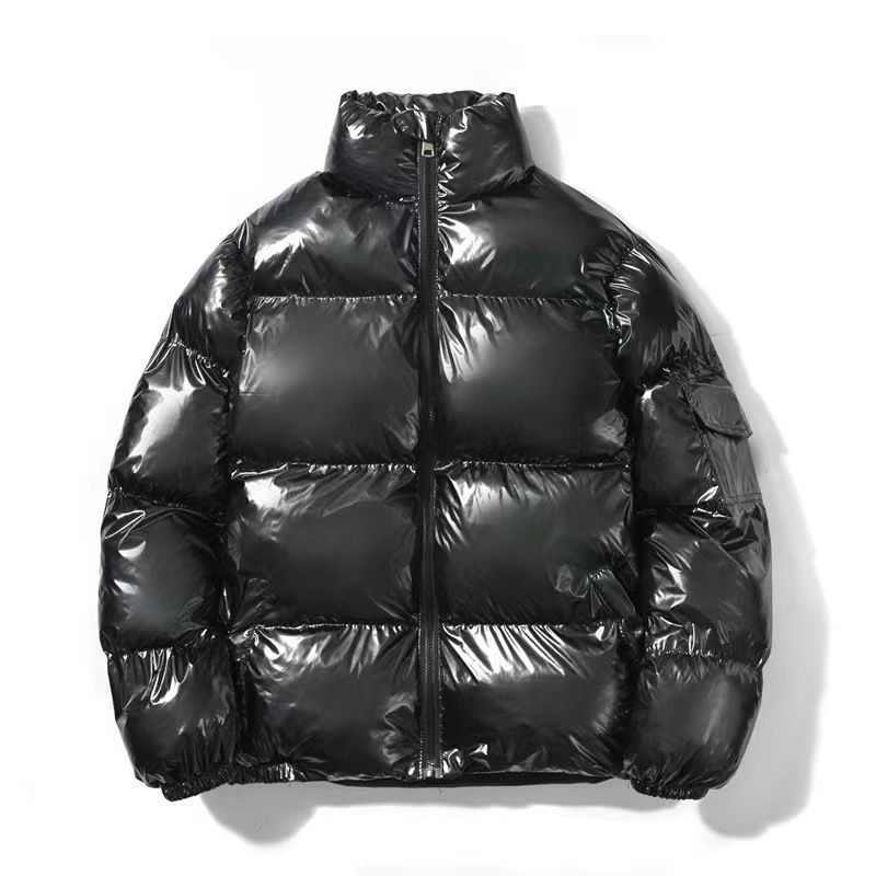 Winter Puffer Jacket For Men – Slim Fit Metallic Coat With Stand Collar & Side Pockets (Sizes M-5XL, Trendy Streetwear Essential For Youth)_viptrois.com